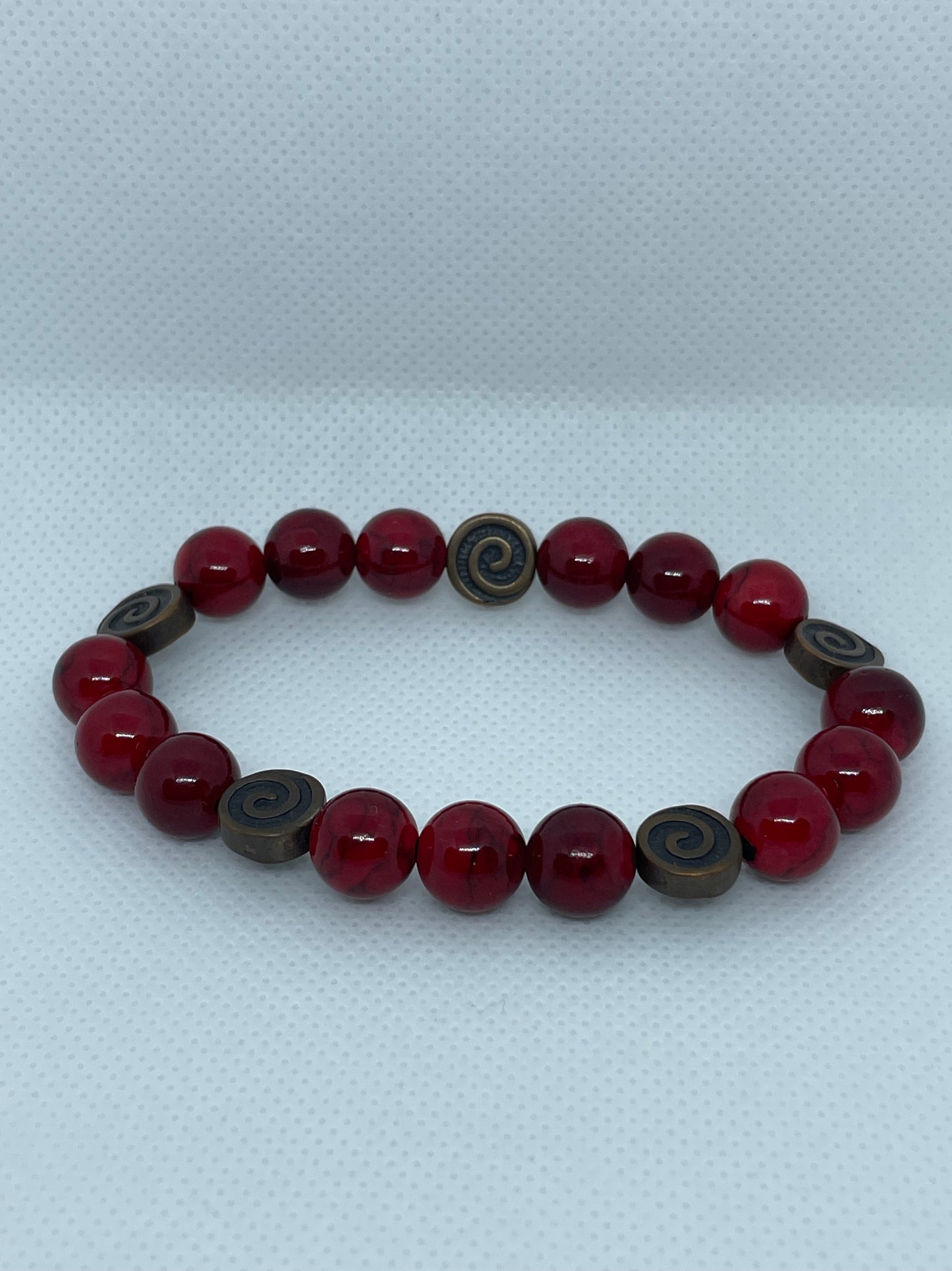 Stretch Bracelet | Red Dyed Quartzite